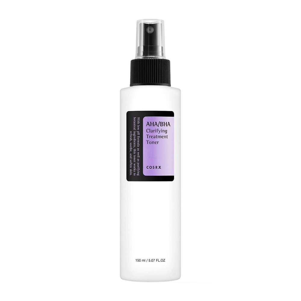 COSRX AHA/BHA Clarifying Treatment Toner 150ml exfoliates and effectively treats blackheads.